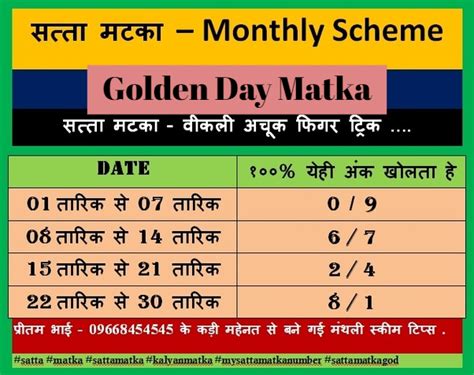 Every day at 300 pm. . New golden matka